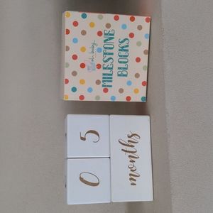 Oh Baby! Milestone wooden blocks baby blocks